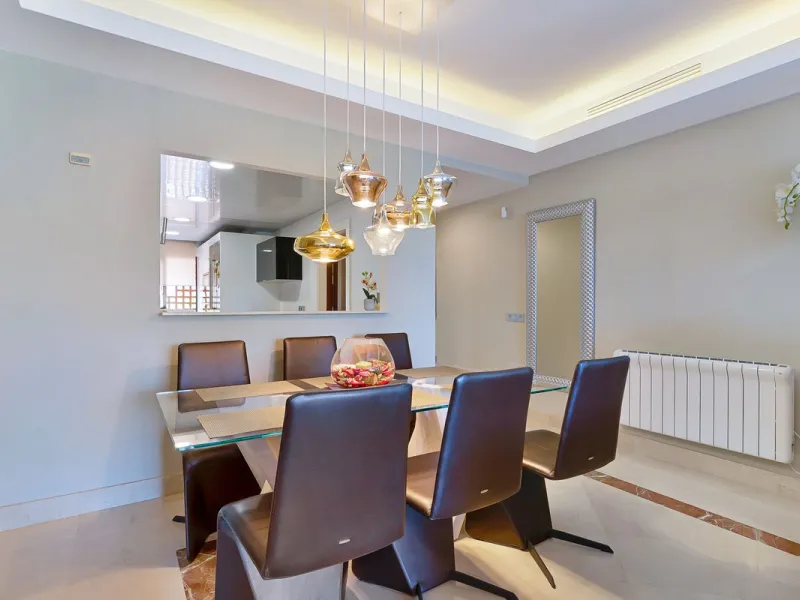 This breathtaking refurbished duplex penthouse offers a stunning beachside retreat, just steps from the wonderful promenade and beaches of San Pedro de Alcántara.  The residence is bathed in natural sunlight throughout the day and features mesmerizing vie