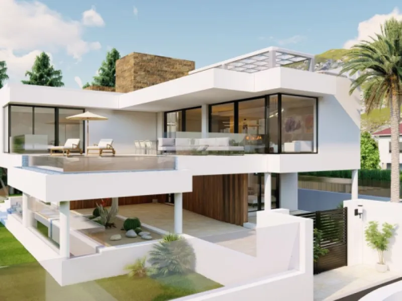 SECOND LINE BEACH MARBELLA. PLOT WITH BUILDING LICENCE APPROVED. READY TO BUILT NOW!!! APPROVAL FOR LICENCE TOOK 22 MONTHS. A stunning 5/6 bed, 5 bath luxury carbon passive Eco villa located second line beach in Marbesa/Marbella. Easy walking distance to 