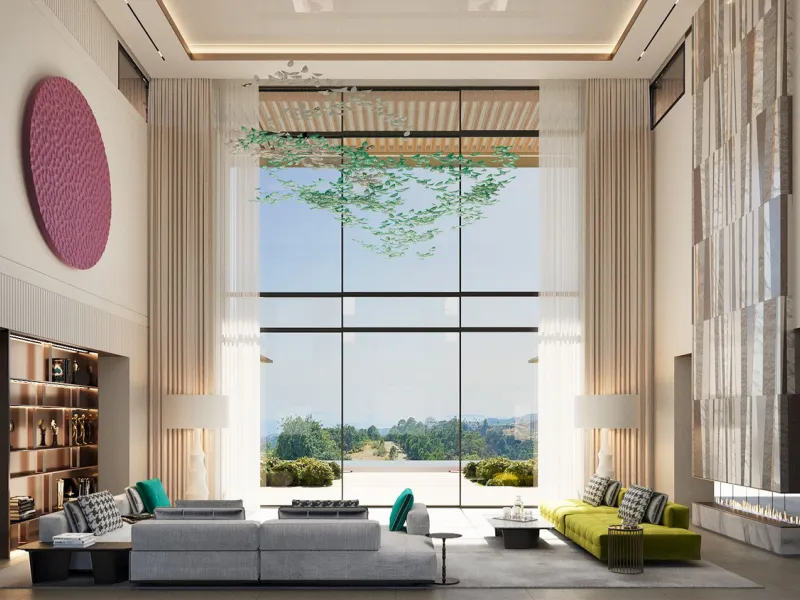 The modern villa is an exceptional property that offers an unmatched level of luxury and sophistication. Situated on a vast 3200 square meter plot, this villa offers residents ample space to enjoy their privacy and an abundance of natural light that flood