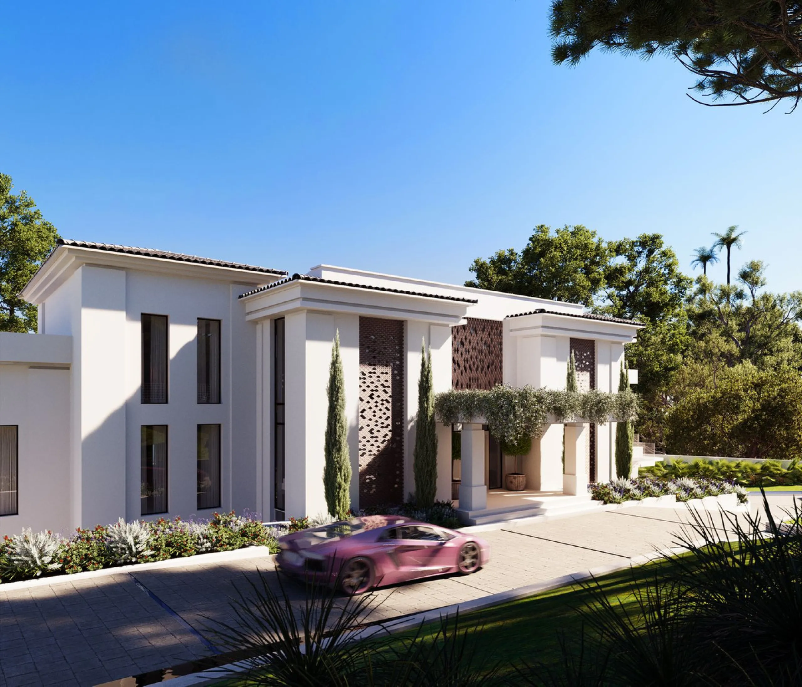The modern villa is an exceptional property that offers an unmatched level of luxury and sophistication. Situated on a vast 3200 square meter plot, this villa offers residents ample space to enjoy their privacy and an abundance of natural light that flood