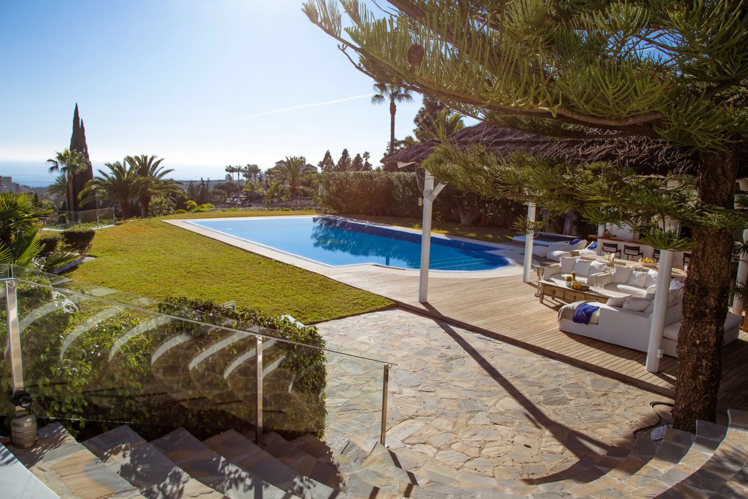 INVESTORS DREAM Luxury villa set in beautiful tropical gardens with amazing sea views from everywhere.