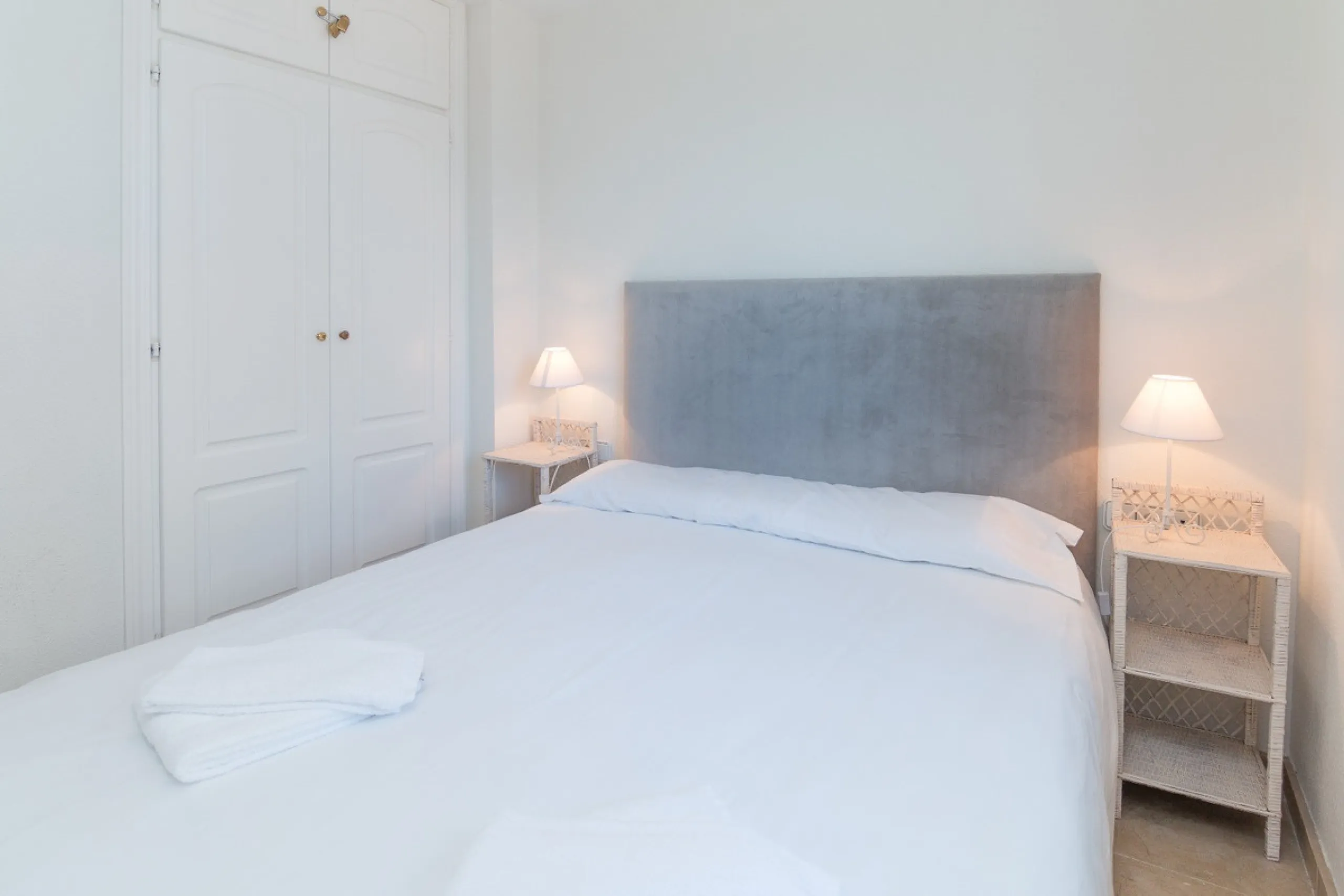 This exceptional two-bedroom, two-bathroom apartment is perfectly positioned on the front line of the beach in the sought-after area of Puerto La Duquesa, Manilva, Malaga. Offering a harmonious blend of comfort, style, and convenience, the property stands