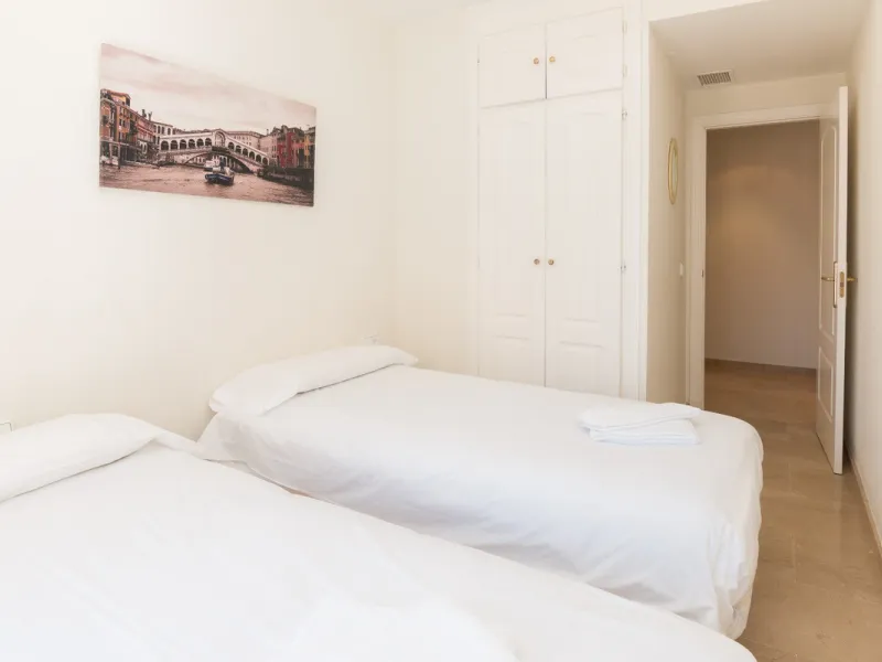 This exceptional two-bedroom, two-bathroom apartment is perfectly positioned on the front line of the beach in the sought-after area of Puerto La Duquesa, Manilva, Malaga. Offering a harmonious blend of comfort, style, and convenience, the property stands