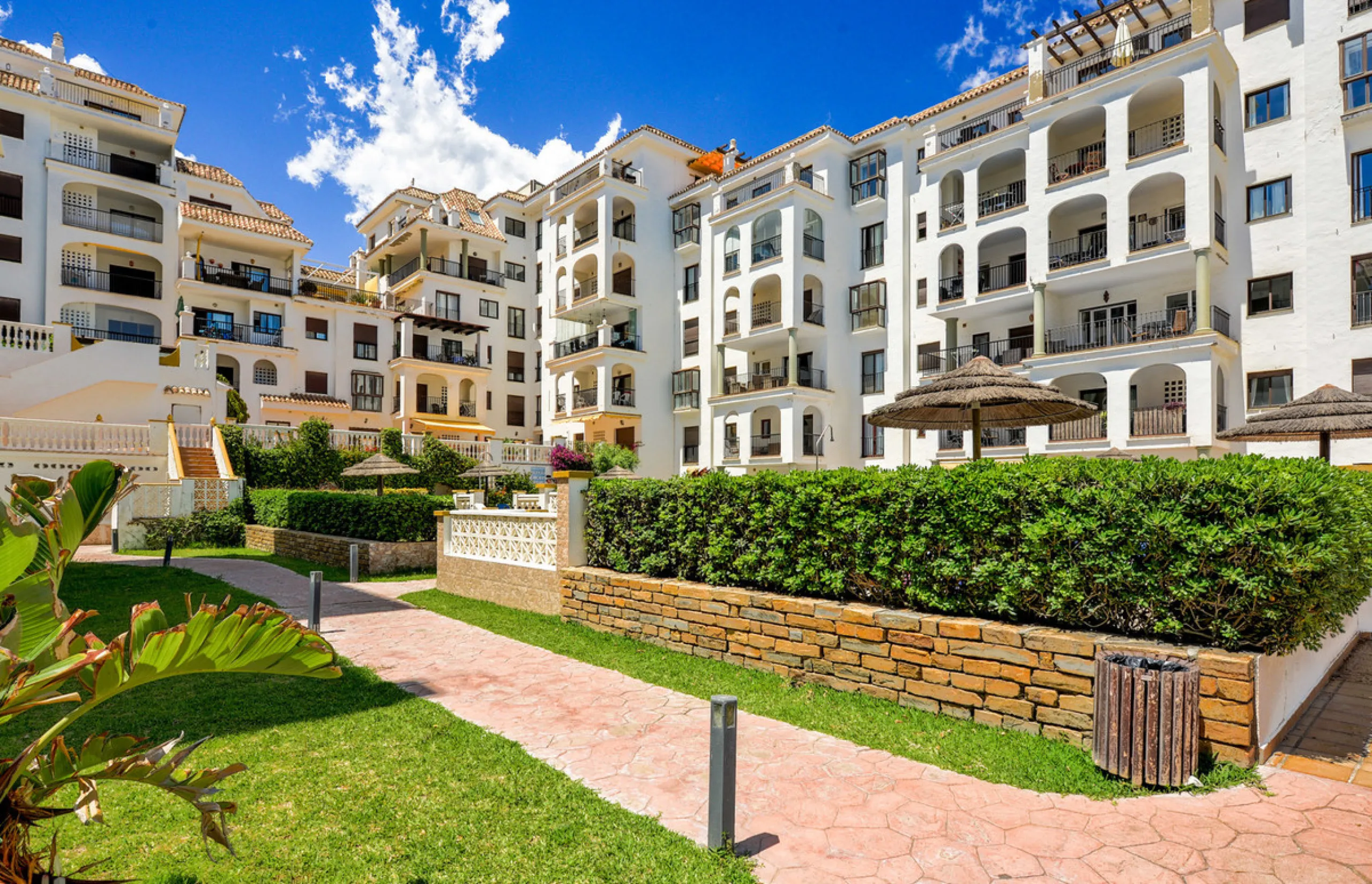 This exceptional two-bedroom, two-bathroom apartment is perfectly positioned on the front line of the beach in the sought-after area of Puerto La Duquesa, Manilva, Malaga. Offering a harmonious blend of comfort, style, and convenience, the property stands