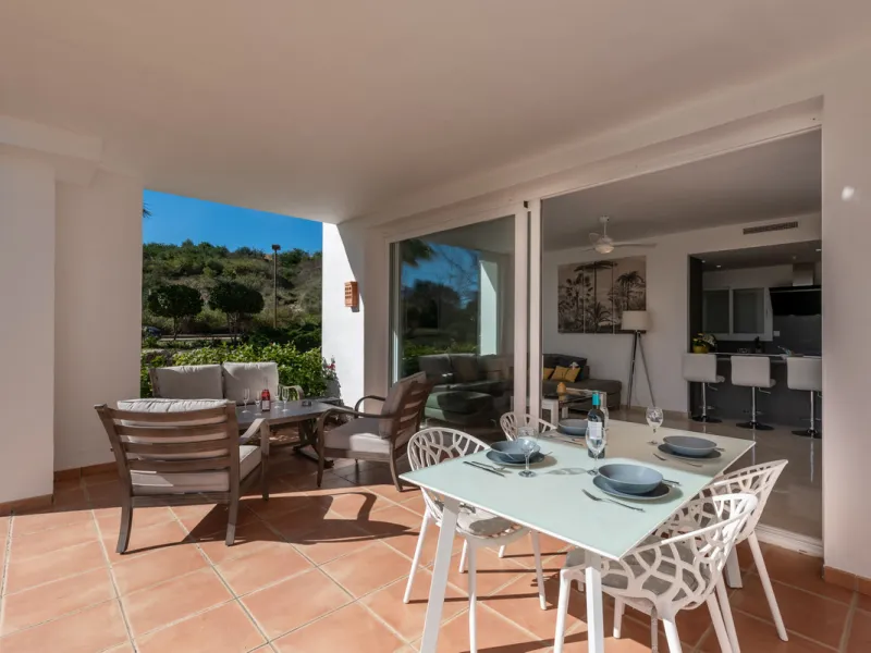 Located within one of the most sought-after developments on the Costa del Sol, this stylish ground floor apartment offers an exceptional living environment, combining comfort, nature, and a true resort lifestyle.