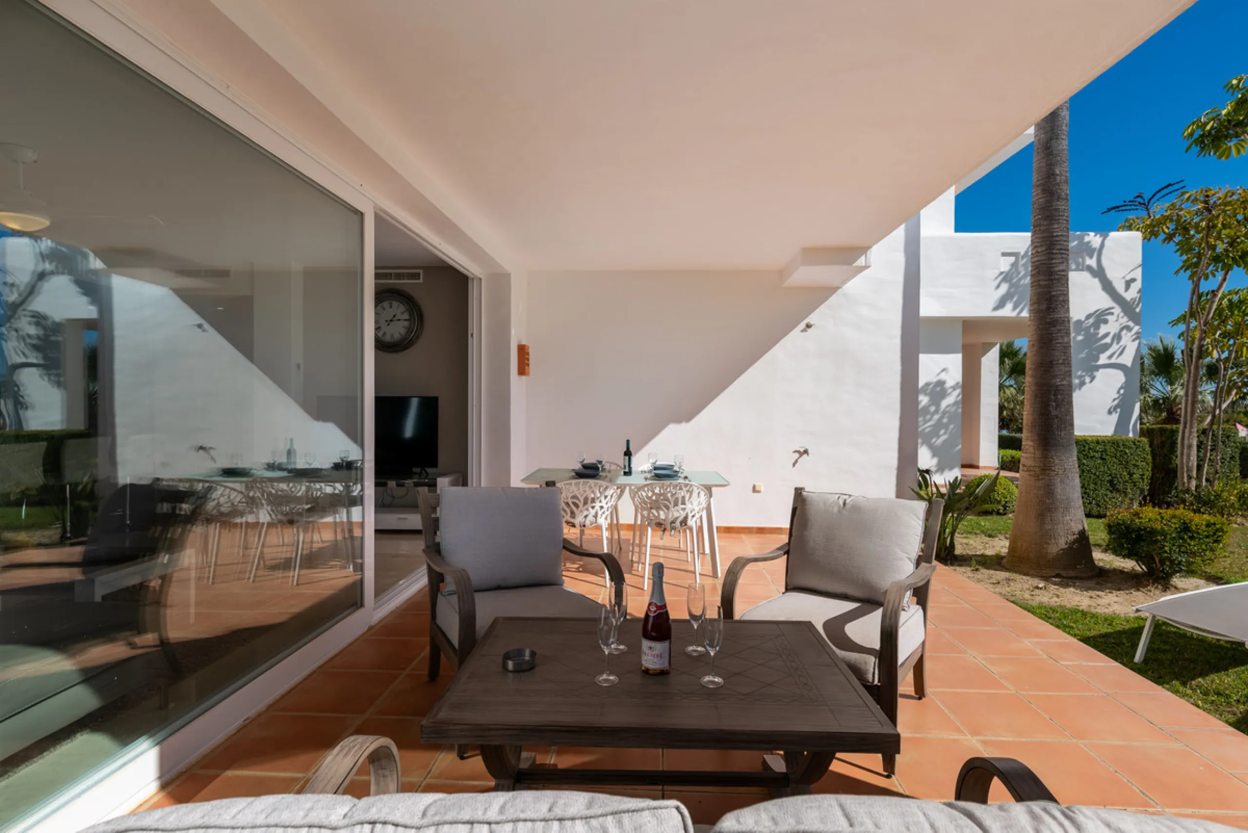 Located within one of the most sought-after developments on the Costa del Sol, this stylish ground floor apartment offers an exceptional living environment, combining comfort, nature, and a true resort lifestyle.