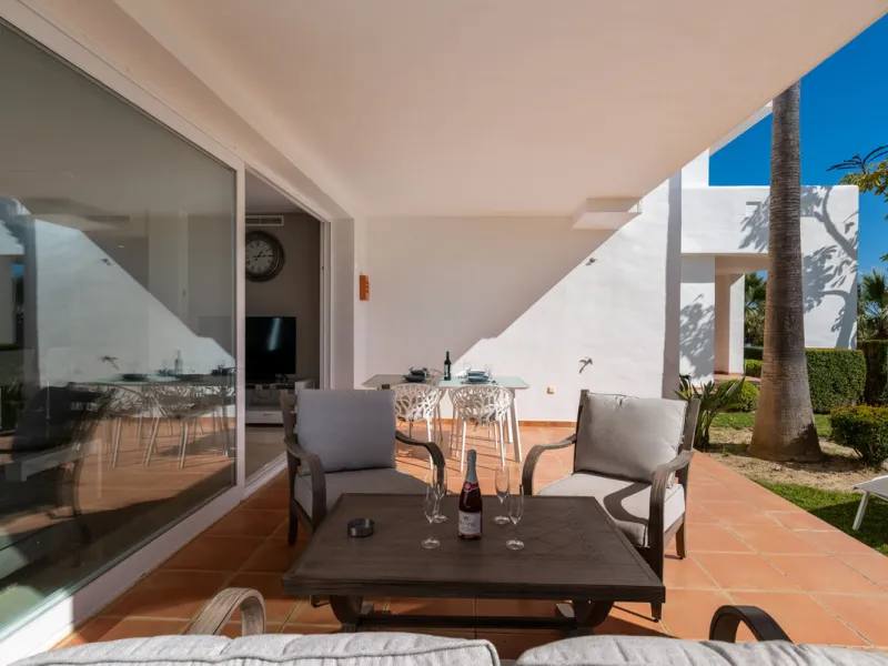 Located within one of the most sought-after developments on the Costa del Sol, this stylish ground floor apartment offers an exceptional living environment, combining comfort, nature, and a true resort lifestyle.