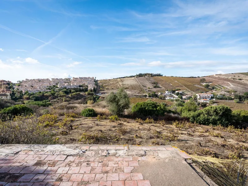 Land on undeveloped land for protection of vineyards with a house in Manilva.