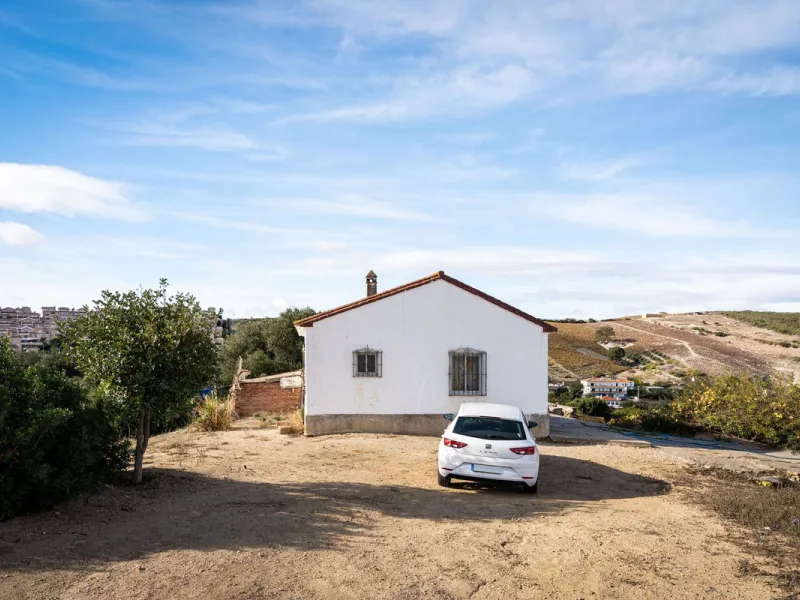 Land on undeveloped land for protection of vineyards with a house in Manilva.