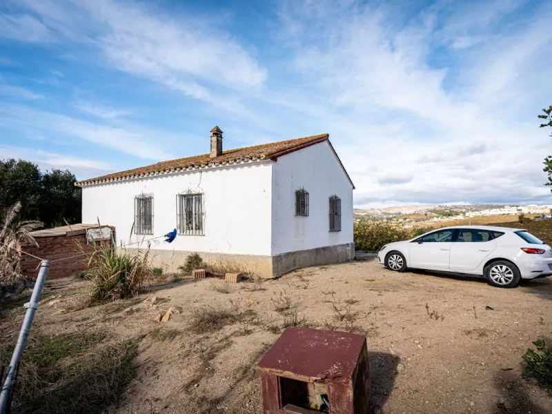 Land on undeveloped land for protection of vineyards with a house in Manilva.