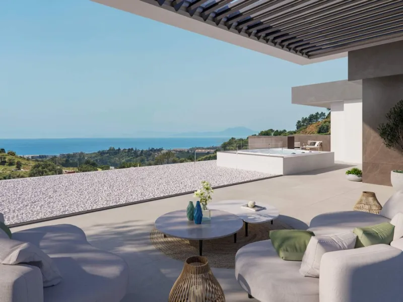 Marbella club golf – Villa Alegria: Exceptional new build villa with excellent mountain and sea views.