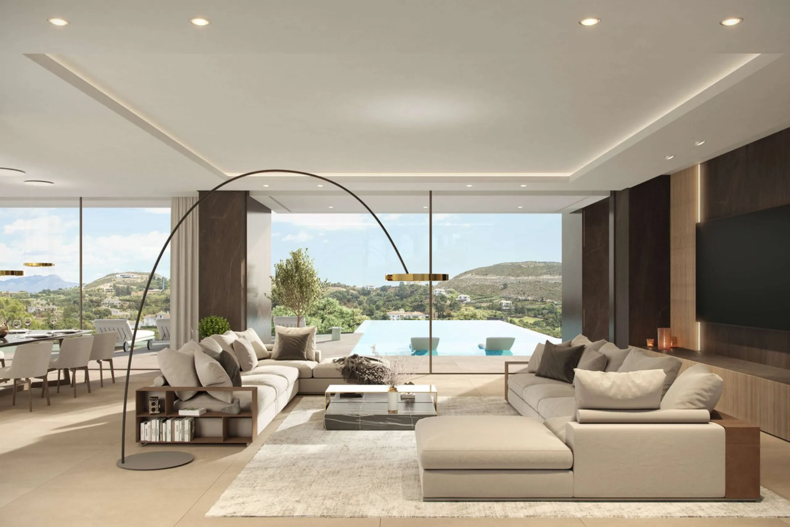 Marbella club golf – Villa Alegria: Exceptional new build villa with excellent mountain and sea views.