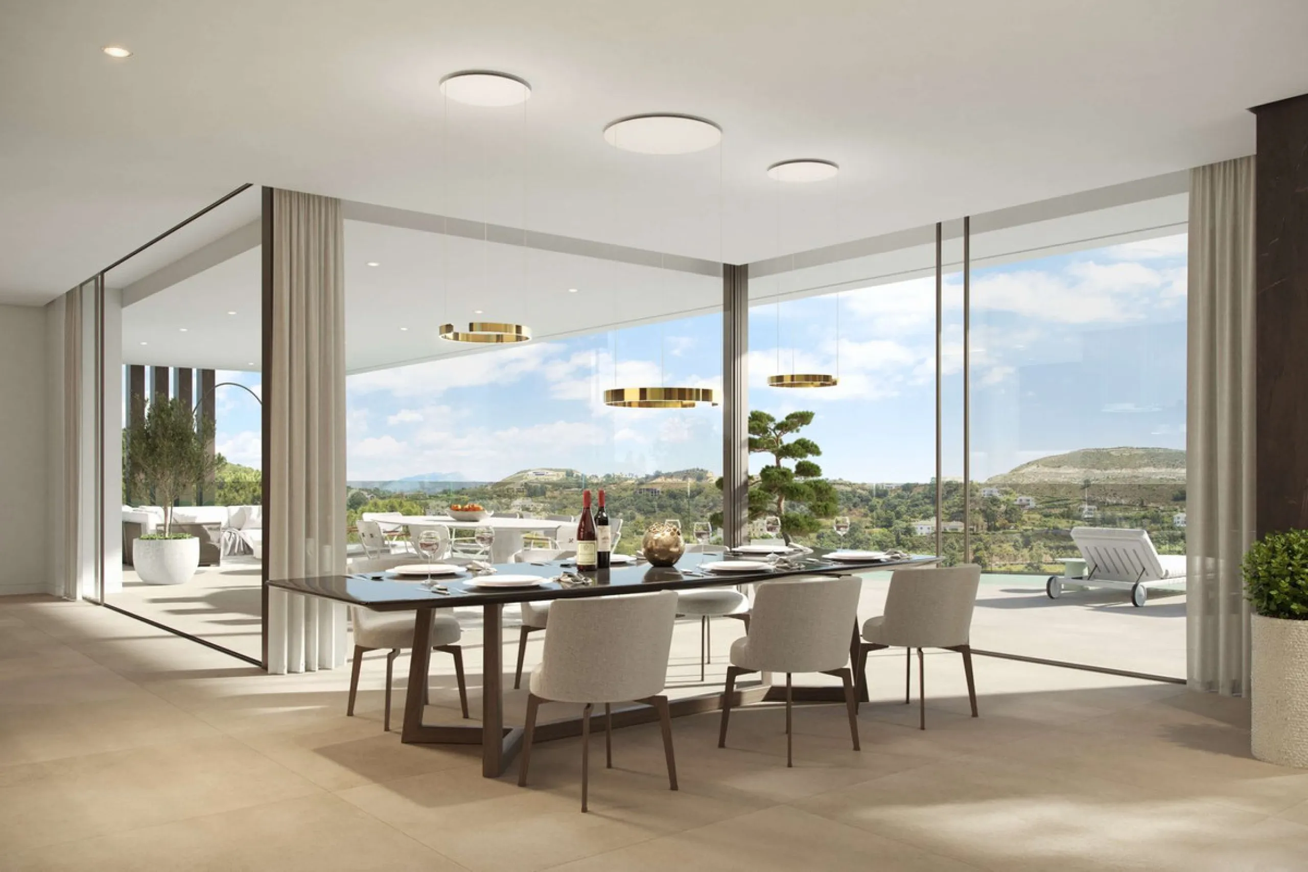 Marbella club golf – Villa Alegria: Exceptional new build villa with excellent mountain and sea views.