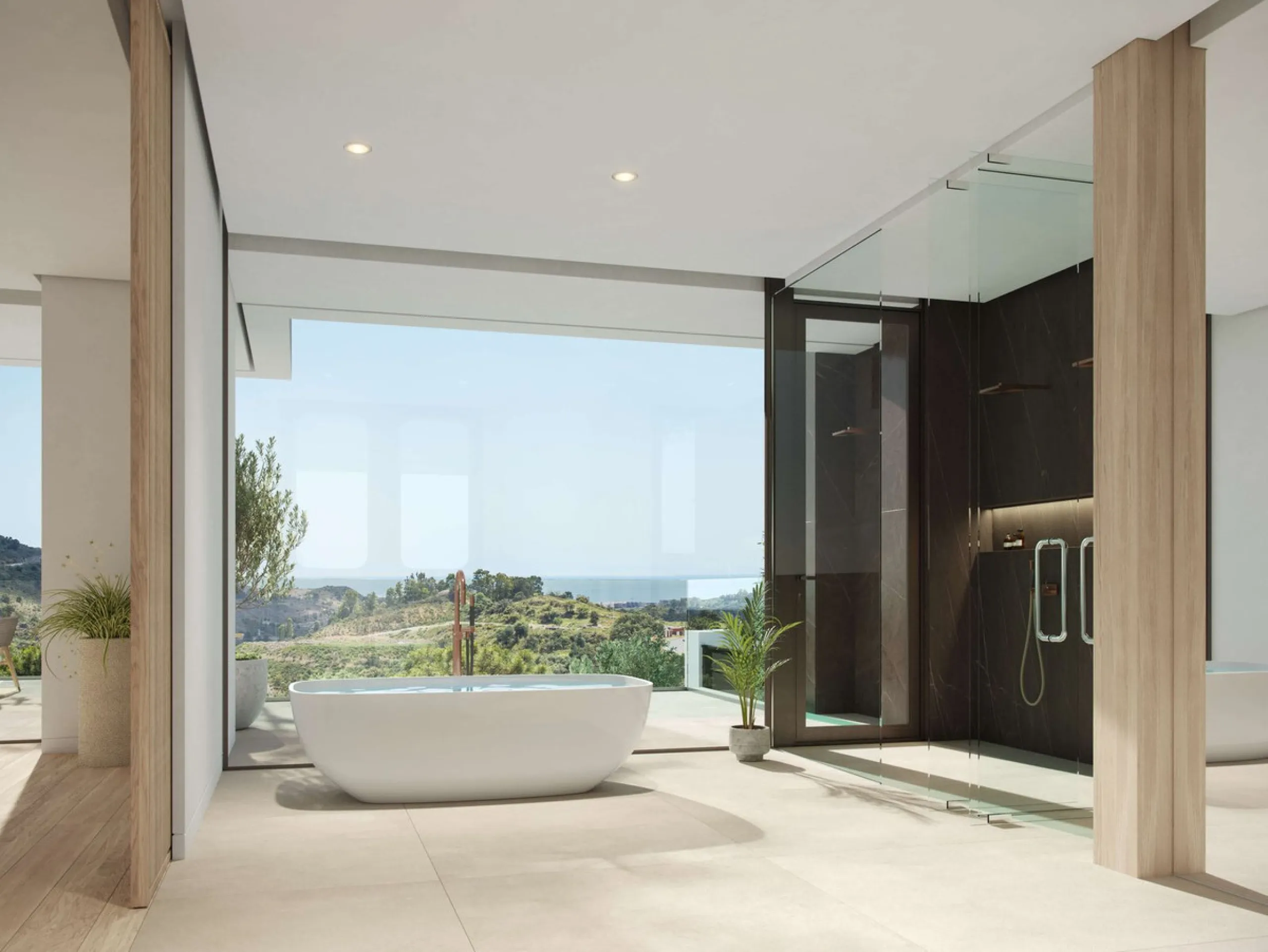 Marbella club golf – Villa Alegria: Exceptional new build villa with excellent mountain and sea views.