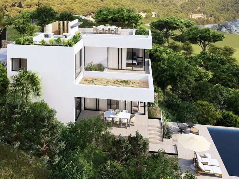 This contemporary villa offers stunning open sea views and a great location in Buenavista, just a short drive to Benalmadena, Fuengirola and the beaches. The design of the villa connects the living spaces with the terraces, creating wonderful indoor-outdo