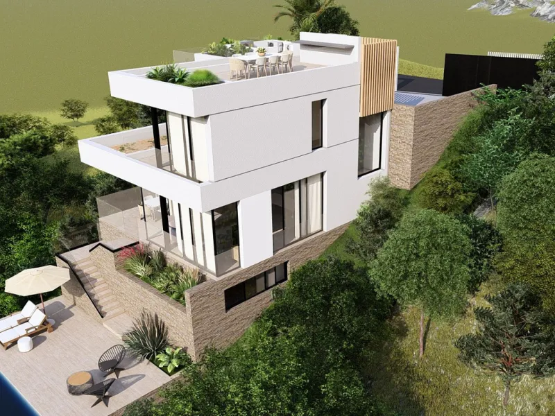 This contemporary villa offers stunning open sea views and a great location in Buenavista, just a short drive to Benalmadena, Fuengirola and the beaches. The design of the villa connects the living spaces with the terraces, creating wonderful indoor-outdo