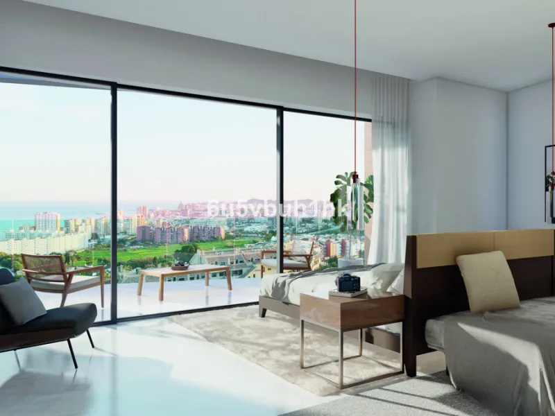 This unique and high-quality concept is located in Torreblanca, in the best location in Fuengirola, and offers a magnificent panoramic view of the Mediterranean Sea and the skyline of Fuengirola. The villa in this exclusive new development is divided into