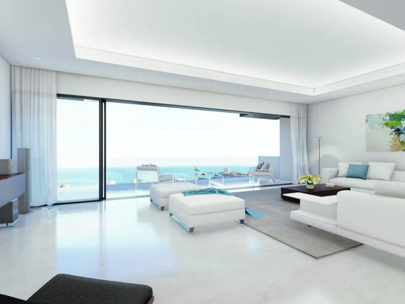 This unique and high-quality concept is located in Torreblanca, in the best location in Fuengirola, and offers a magnificent panoramic view of the Mediterranean Sea and the skyline of Fuengirola. The villa in this exclusive new development is divided into