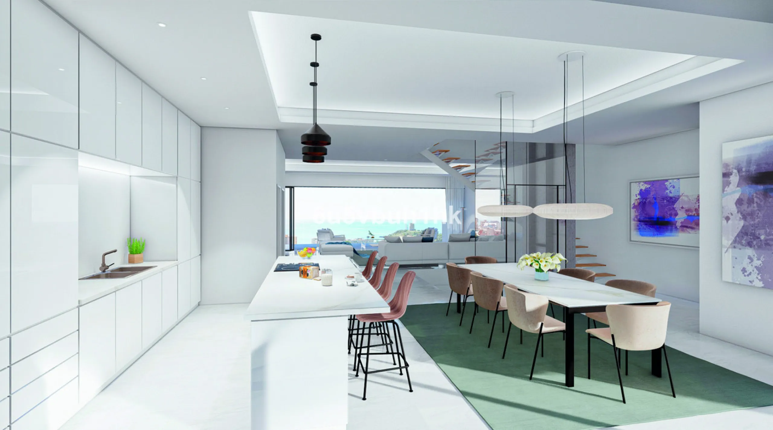This unique and high-quality concept is located in Torreblanca, in the best location in Fuengirola, and offers a magnificent panoramic view of the Mediterranean Sea and the skyline of Fuengirola. The villa in this exclusive new development is divided into