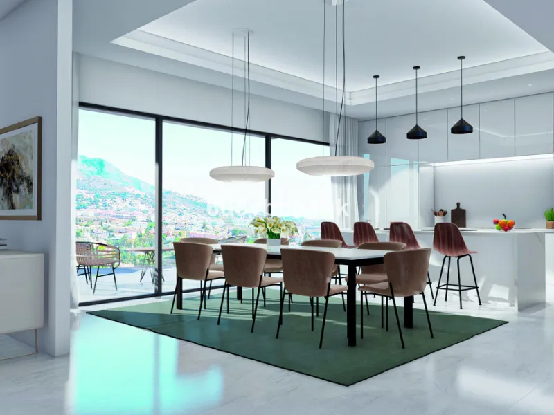 This unique and high-quality concept is located in Torreblanca, in the best location in Fuengirola, and offers a magnificent panoramic view of the Mediterranean Sea and the skyline of Fuengirola. The villa in this exclusive new development is divided into