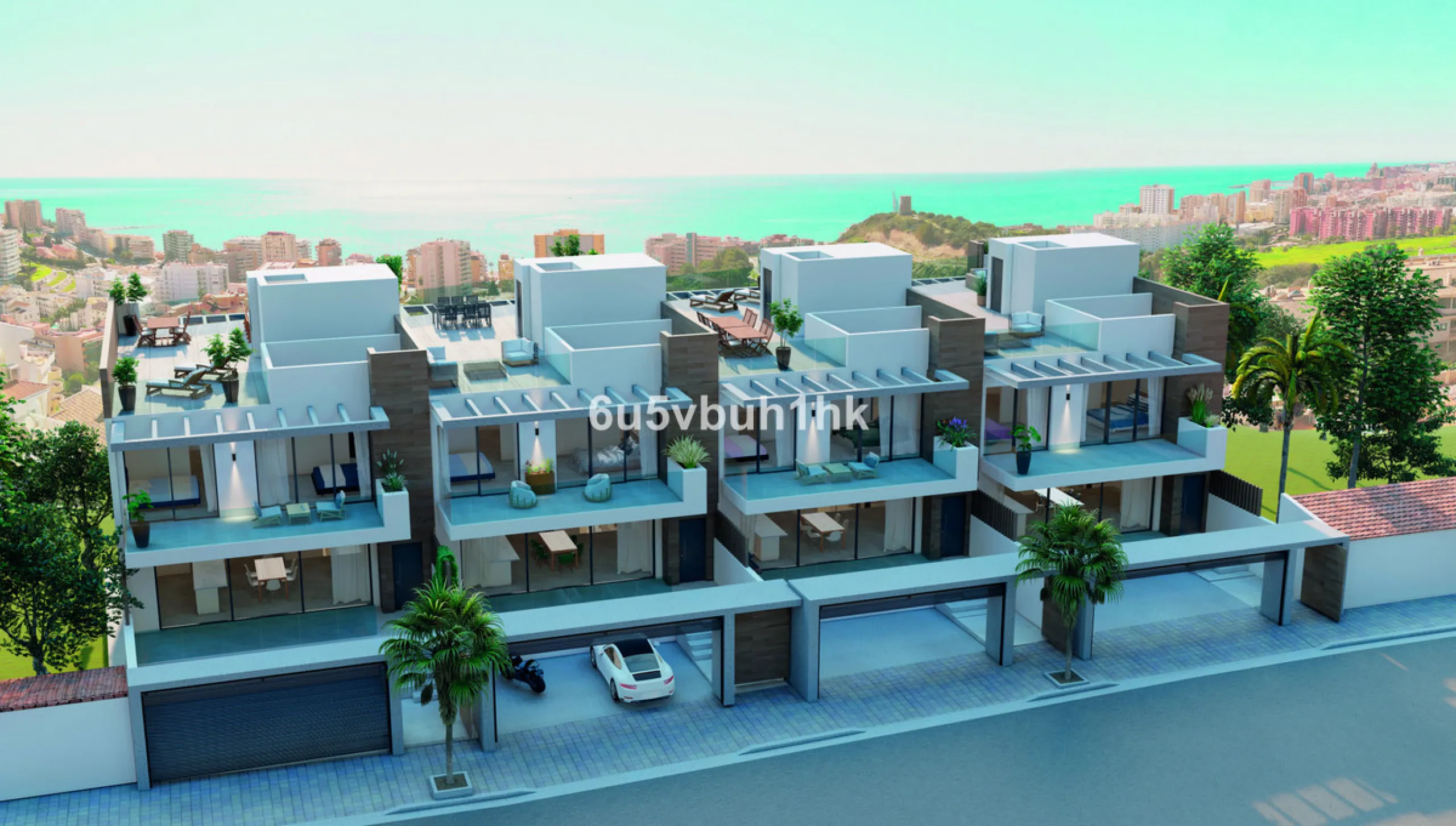 This unique and high-quality concept is located in Torreblanca, in the best location in Fuengirola, and offers a magnificent panoramic view of the Mediterranean Sea and the skyline of Fuengirola. The villa in this exclusive new development is divided into