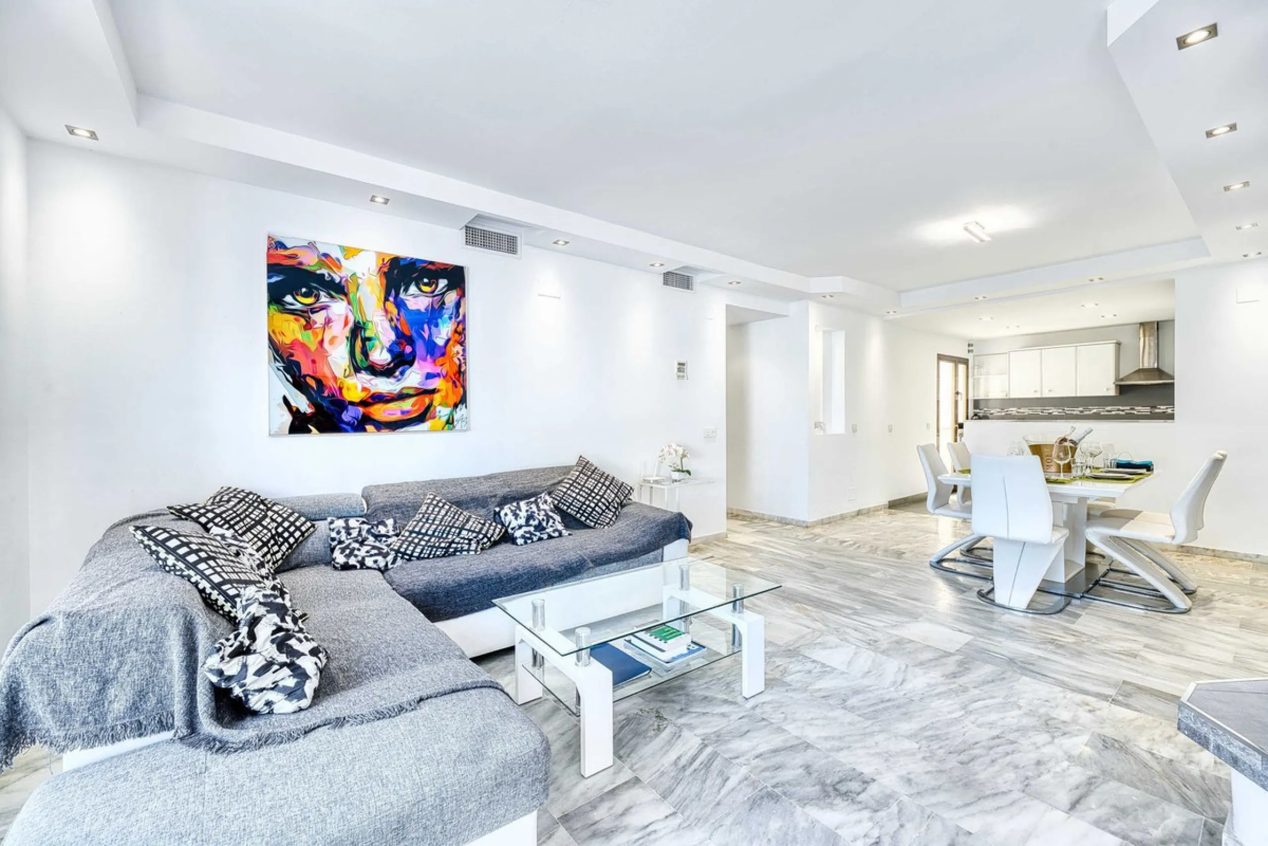 Great INvestment - return holiday rental 6%-7%  per year - 2 AMAZING BEACHFRONT  refurbished apartments earn directly income with existing bookings.  Situated on top of each other-  each 2 bedrooms 2 bathrooms- 2 new kitchen -2 new living dining area - al