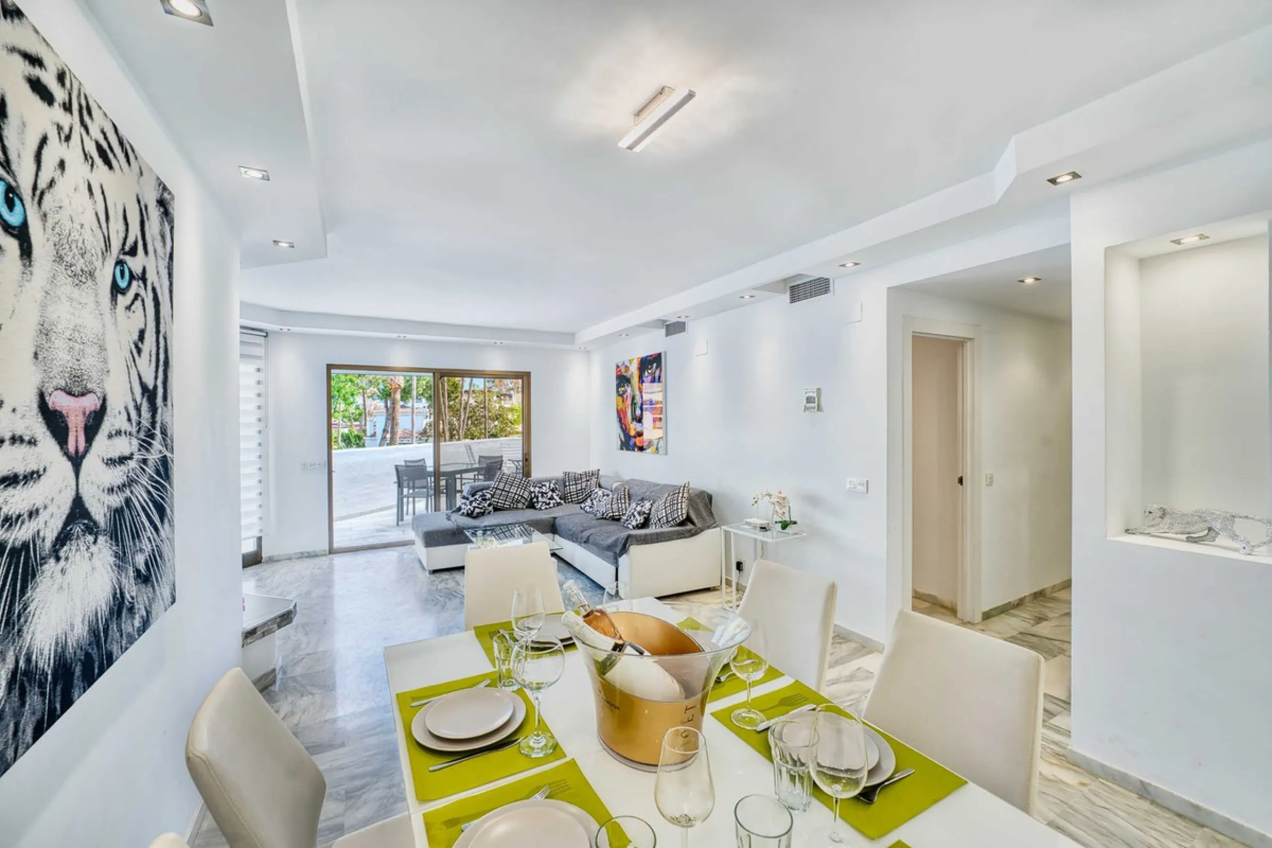 Great INvestment - return holiday rental 6%-7%  per year - 2 AMAZING BEACHFRONT  refurbished apartments earn directly income with existing bookings.  Situated on top of each other-  each 2 bedrooms 2 bathrooms- 2 new kitchen -2 new living dining area - al