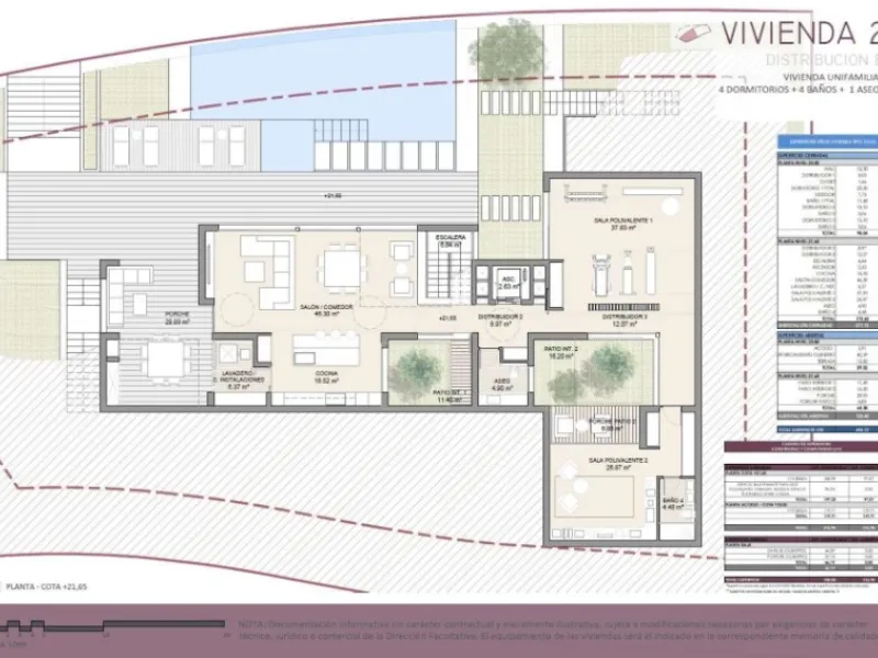 Large Plot with Villa Project in Elviria  - Construction of an single-family house of aprox. 411m2 with 3 bedrooms, 3 bathrooms, 2 toilets, elevator and different multipurpose rooms for to different uses, such as: gym, cinema room, service room, offices, 