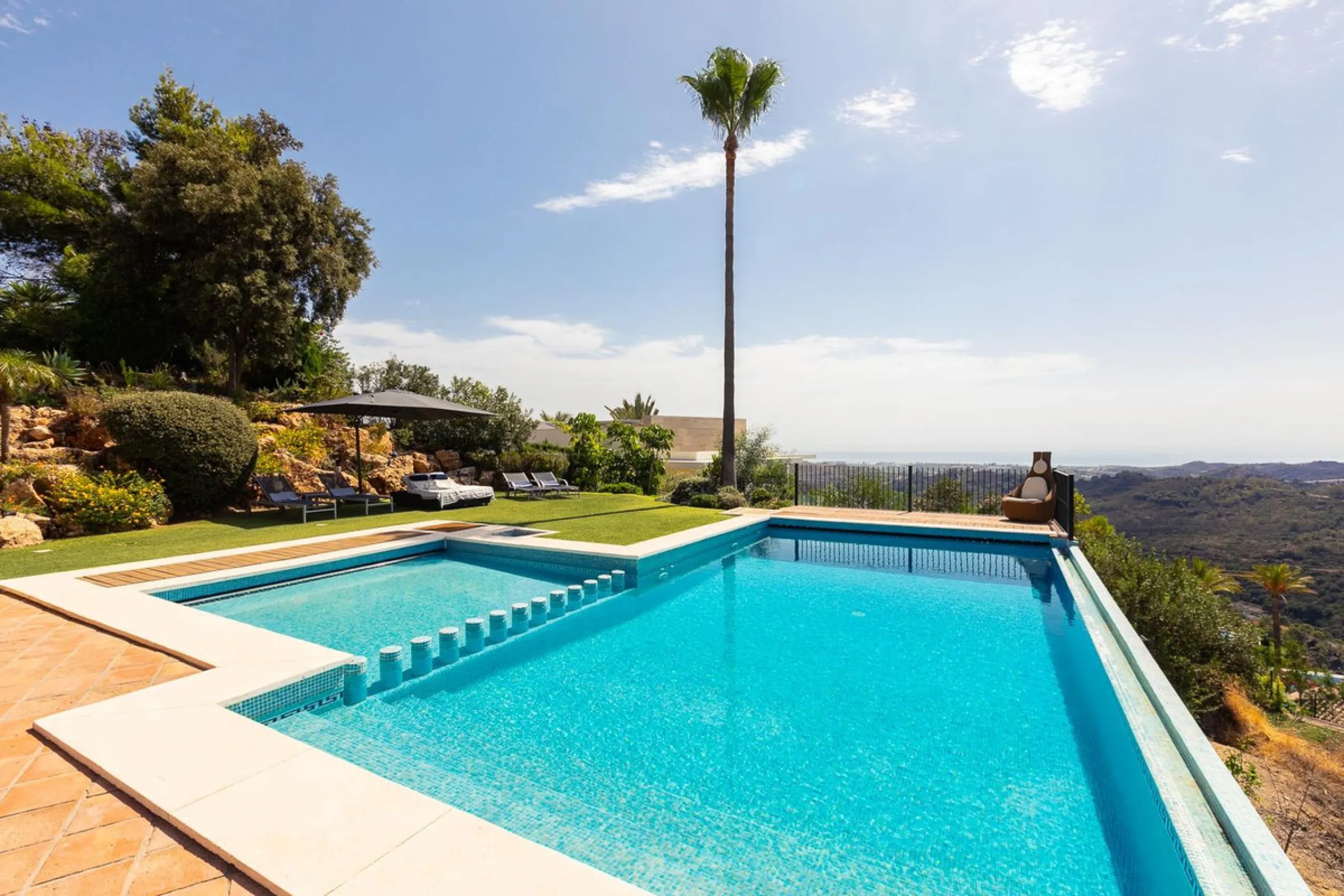 Escape to pure serenity with this exclusive, detached luxury villa—a remarkable 5-bedroom, 5-bathroom retreat complete with a private pool and breathtaking mountain and sea views. Perfectly positioned in the enchanting Montemayor Valley, within the pictur