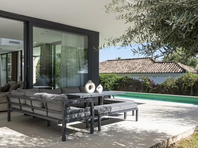 Nestled in the prestigious enclave of La Cerquilla, Villa La Cerquilla is a sanctuary of contemporary luxury surrounded by the beauty of Marbella's Golf Valley. Behind its private gates, the residence opens onto five generous double bedrooms, including a 