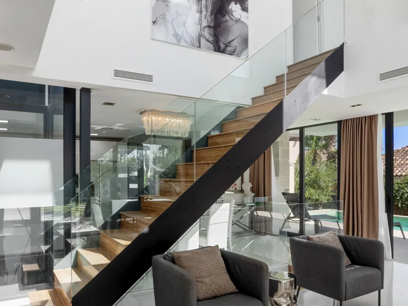 Nestled in the prestigious enclave of La Cerquilla, Villa La Cerquilla is a sanctuary of contemporary luxury surrounded by the beauty of Marbella's Golf Valley. Behind its private gates, the residence opens onto five generous double bedrooms, including a 