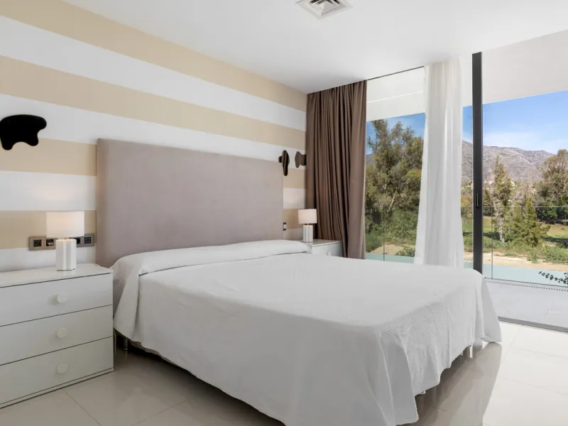 Nestled in the prestigious enclave of La Cerquilla, Villa La Cerquilla is a sanctuary of contemporary luxury surrounded by the beauty of Marbella's Golf Valley. Behind its private gates, the residence opens onto five generous double bedrooms, including a 