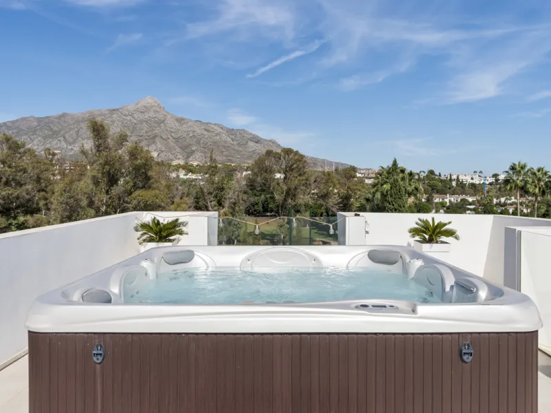 Nestled in the prestigious enclave of La Cerquilla, Villa La Cerquilla is a sanctuary of contemporary luxury surrounded by the beauty of Marbella's Golf Valley. Behind its private gates, the residence opens onto five generous double bedrooms, including a 