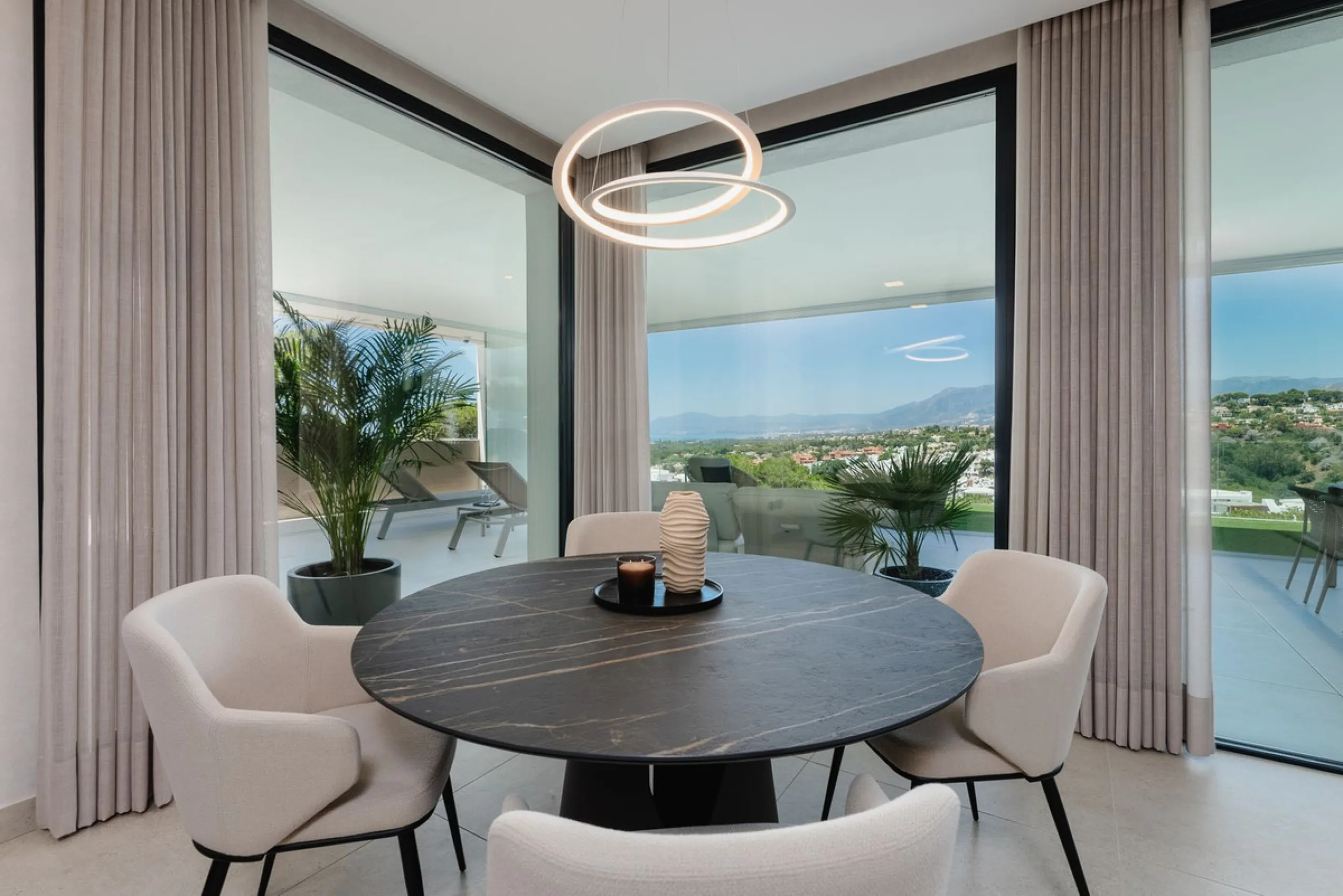 Unique property located in one of the most exclusive Boutique complexes in Marbella East, Marbella Sunset, right above the UNESCO protected Artola sand dunes and just a few steps from the golf course.