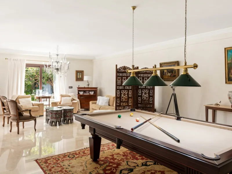 Impressive luxurious Andalusian style villa on the Atalaya beachside, a few steps from the beach.