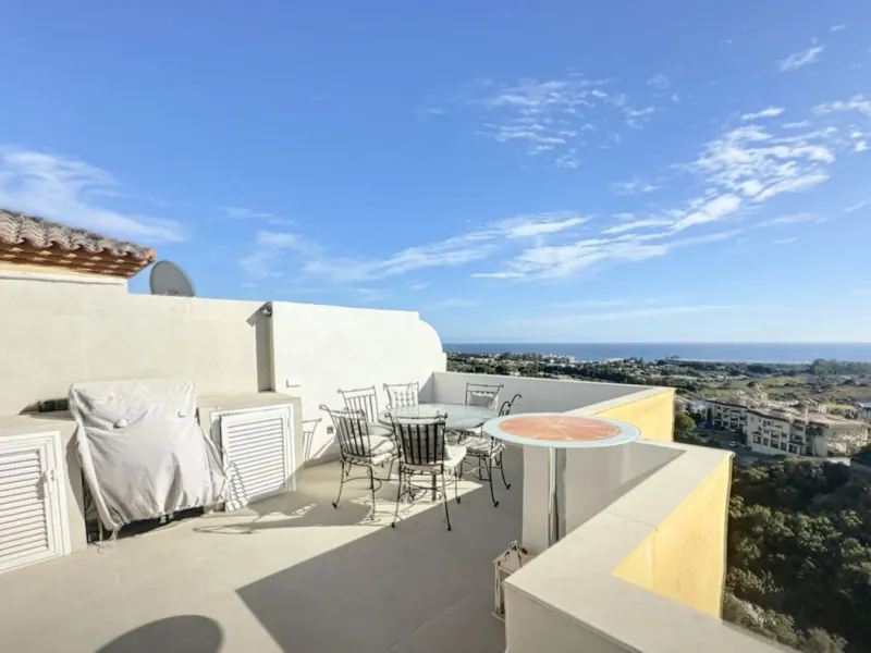 This exceptional triplex penthouse stands out as one of the most unique and meticulously designed properties in the Selwo area of Estepona. Its current owners, **renowned interior designers**, carried out a complete **bespoke, full-scale renovation**, ori