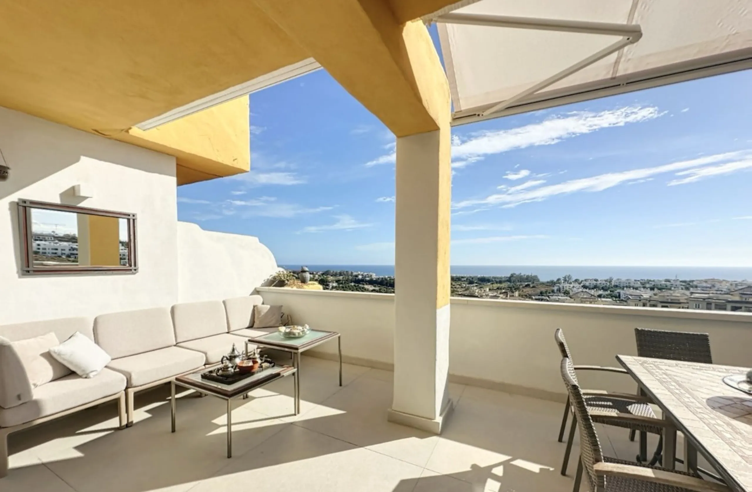 This exceptional triplex penthouse stands out as one of the most unique and meticulously designed properties in the Selwo area of Estepona. Its current owners, **renowned interior designers**, carried out a complete **bespoke, full-scale renovation**, ori