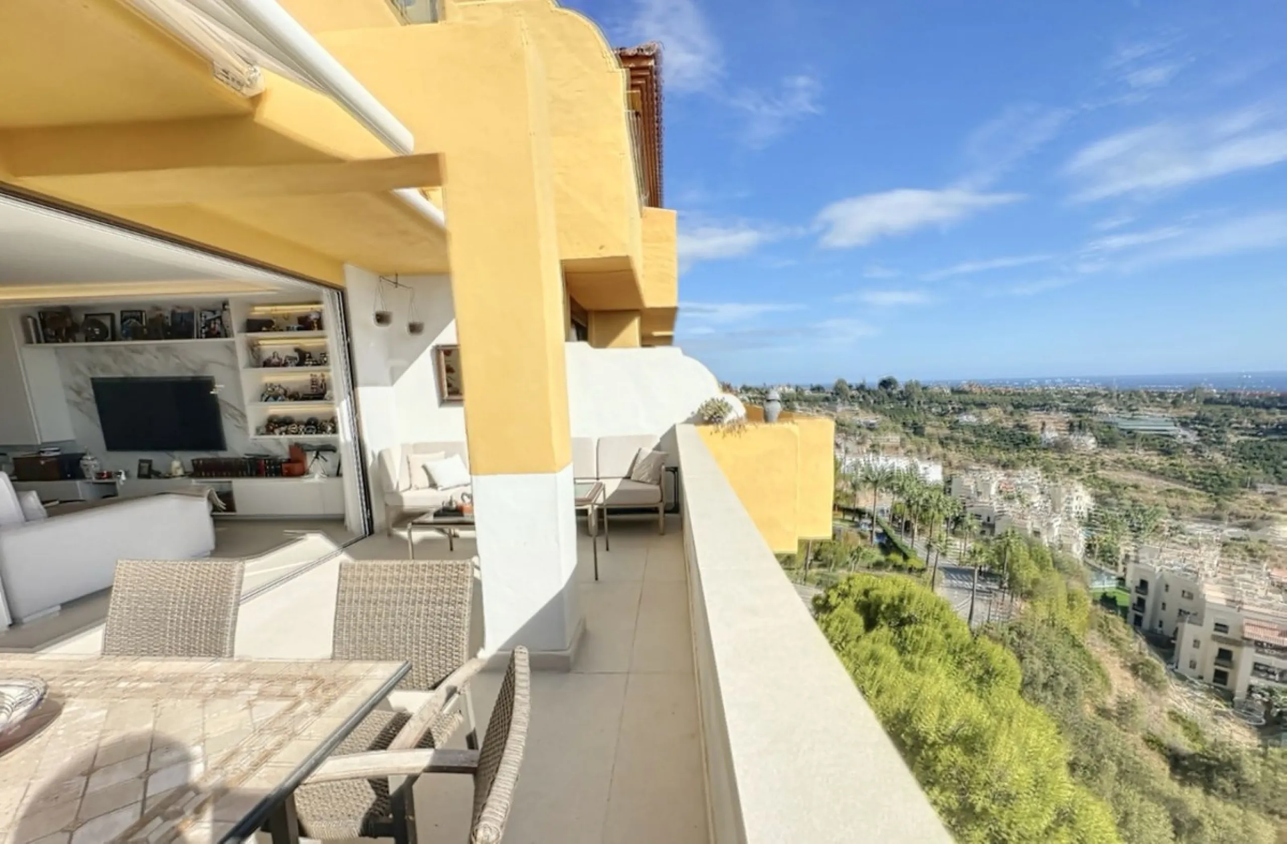 This exceptional triplex penthouse stands out as one of the most unique and meticulously designed properties in the Selwo area of Estepona. Its current owners, **renowned interior designers**, carried out a complete **bespoke, full-scale renovation**, ori