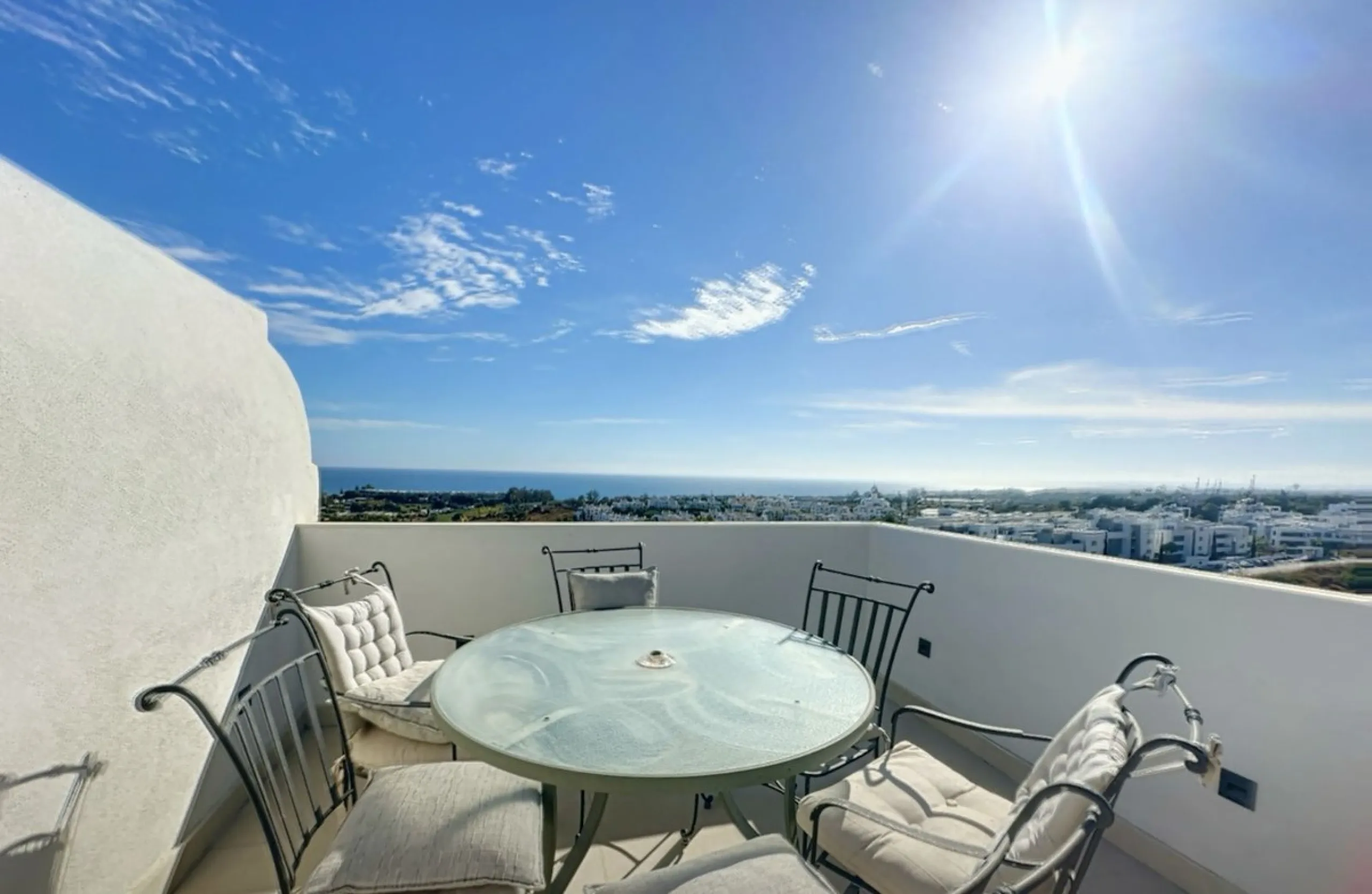 This exceptional triplex penthouse stands out as one of the most unique and meticulously designed properties in the Selwo area of Estepona. Its current owners, **renowned interior designers**, carried out a complete **bespoke, full-scale renovation**, ori