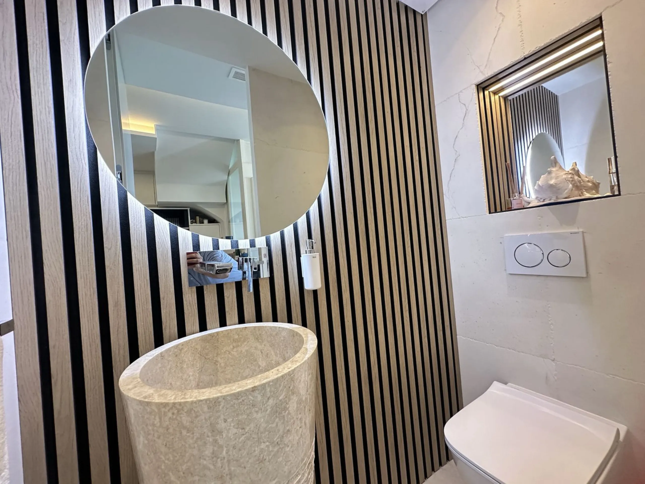 This exceptional triplex penthouse stands out as one of the most unique and meticulously designed properties in the Selwo area of Estepona. Its current owners, **renowned interior designers**, carried out a complete **bespoke, full-scale renovation**, ori