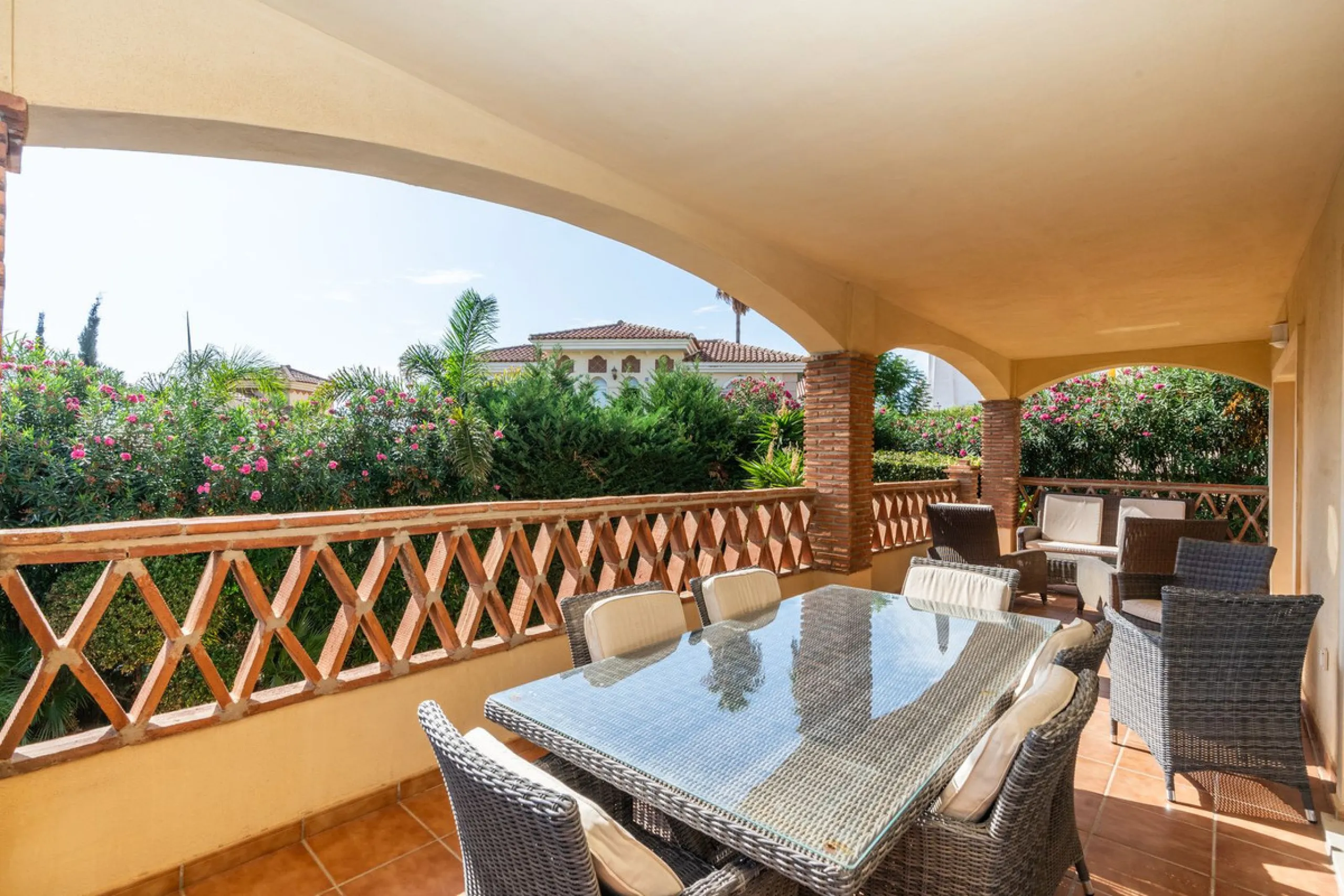 Located in the rolling hills of Mijas Costa, in the upper part of Riviera del Sol, this large villa offers the perfect balance of space, comfort, and convenience for family living. Positioned beside Cala Nova and right next to the exciting new One Bali Vi