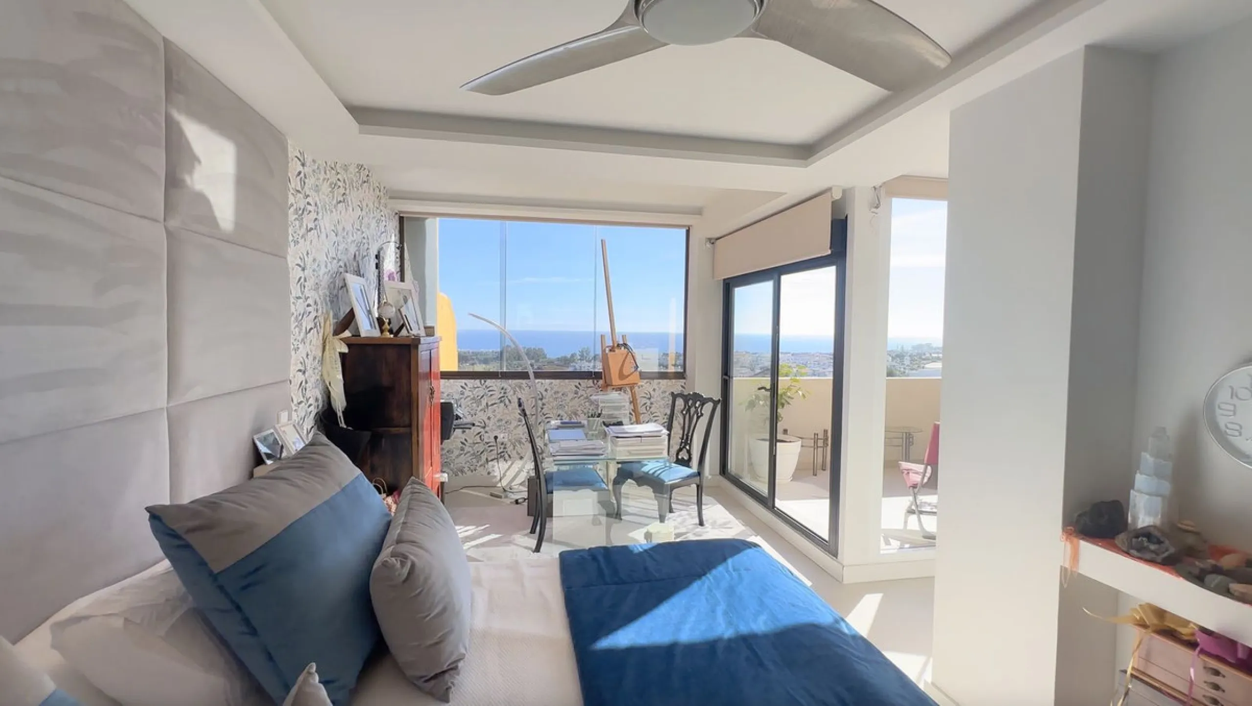 This exceptional triplex penthouse stands out as one of the most unique and meticulously designed properties in the Selwo area of Estepona. Its current owners, **renowned interior designers**, carried out a complete **bespoke, full-scale renovation**, ori