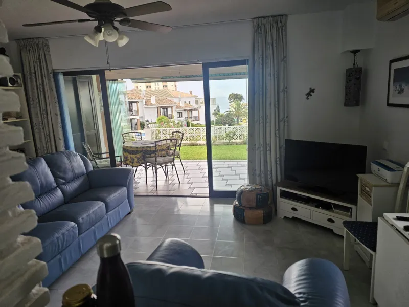 Ground floor garden apartment. Located on Calle Sirius in Riviera (lower part).