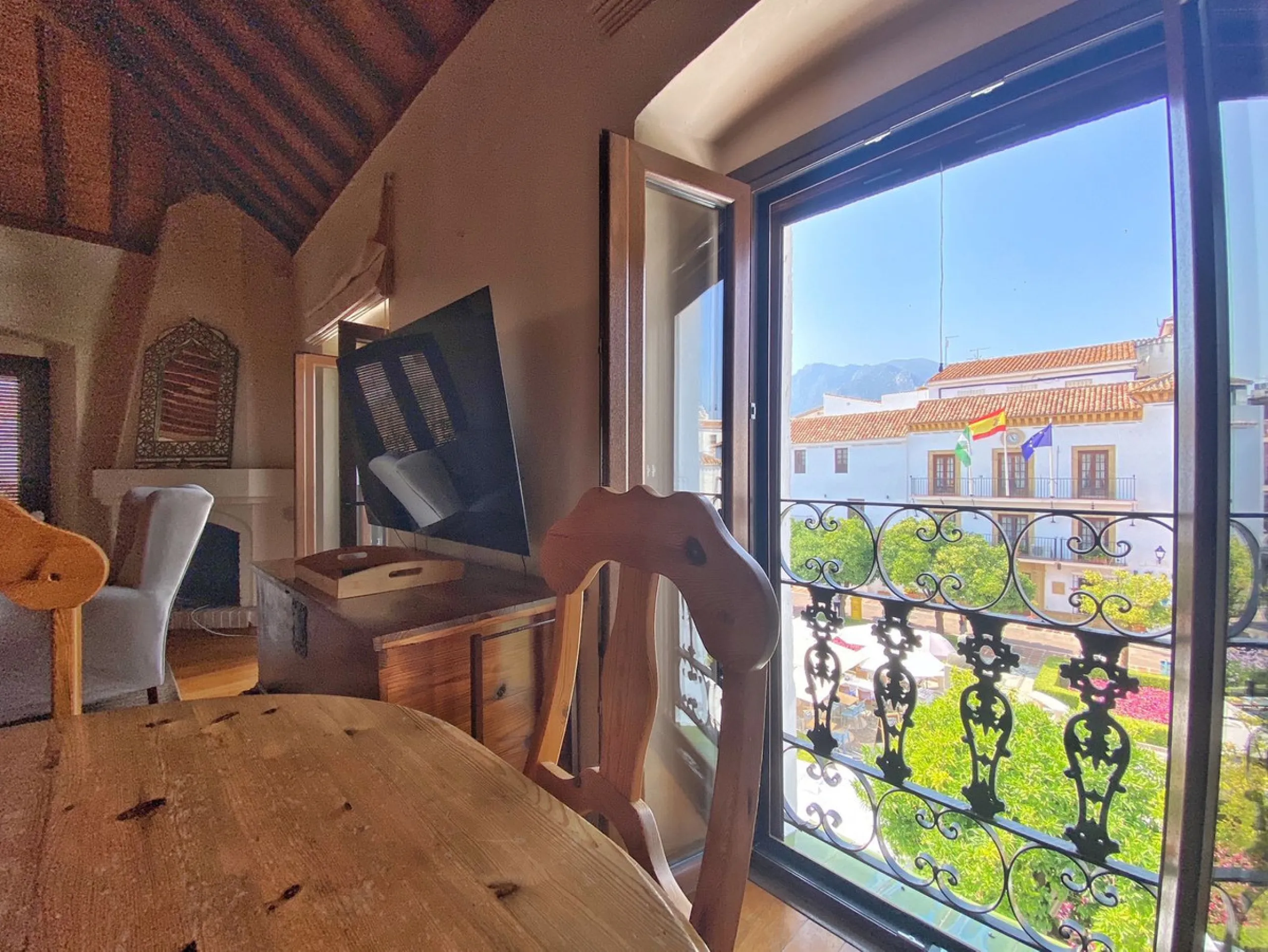 An iconic building in Marbella's old town, located in the heart of Plaza de los Naranjos.