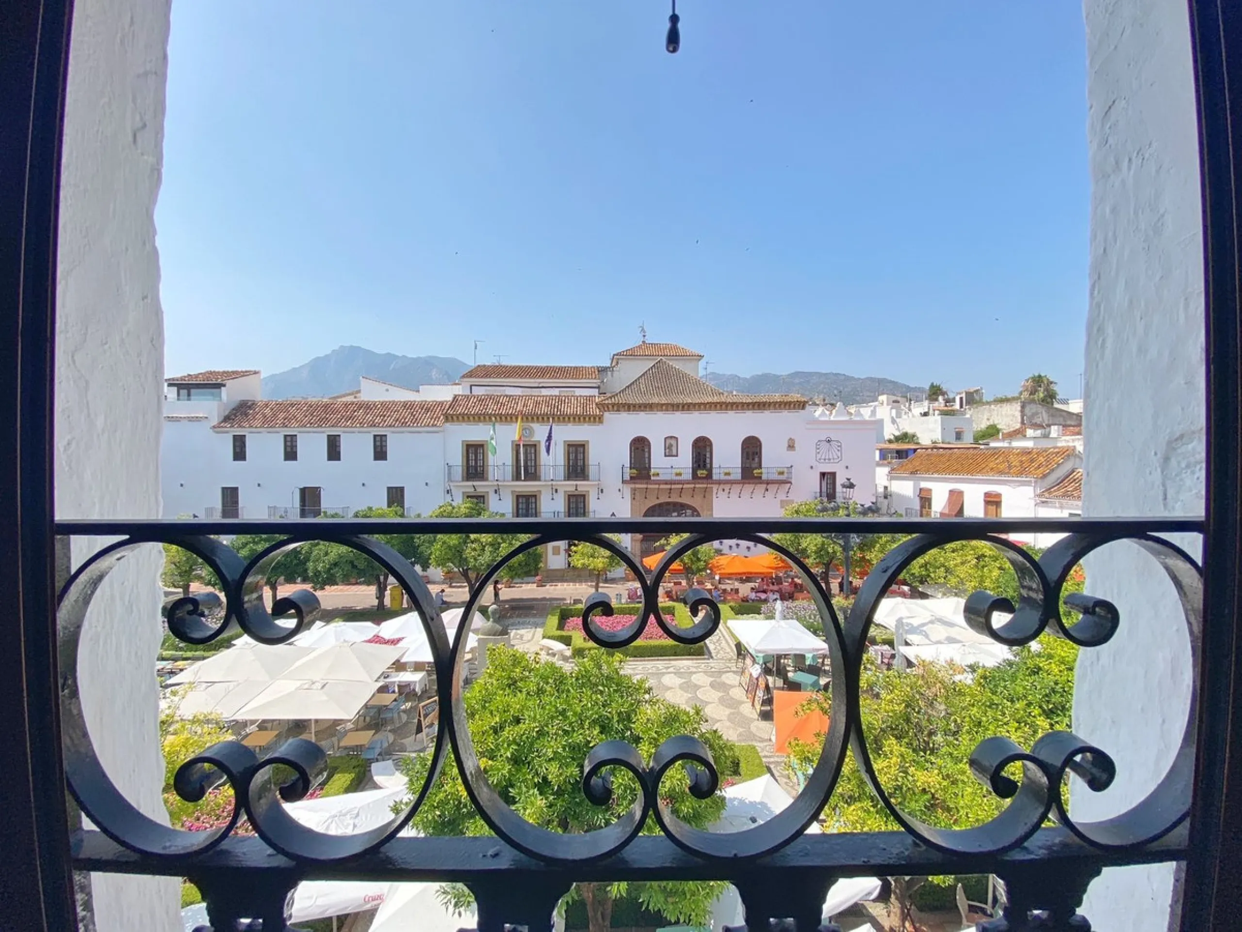 An iconic building in Marbella's old town, located in the heart of Plaza de los Naranjos.