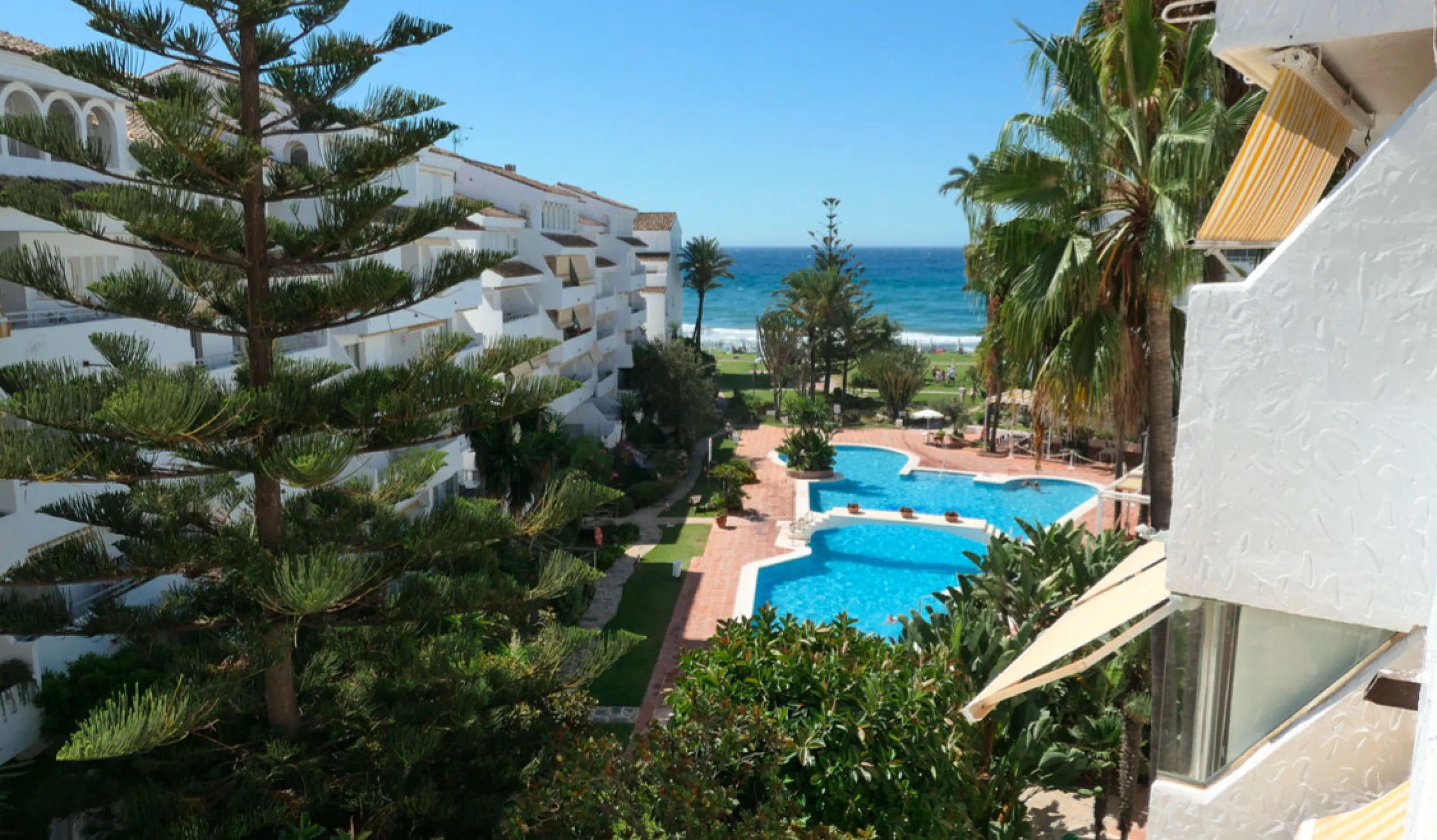 This exceptional four-bedroom apartment is situated in the highly sought-after area of Marbesa, Marbella East, Malaga. Located on the front line of the beach, the property offers direct access to the golden sands and the Mediterranean Sea, making it an id