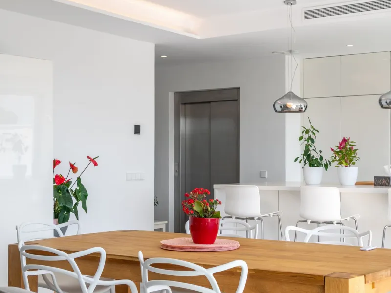 Welcome to this stunning penthouse apartment offering breathtaking panoramic sea views. Upon entering the property, either via the front door or personal lift, you will be immediately captivated by the magnificent panoramic sea views. The spacious living 