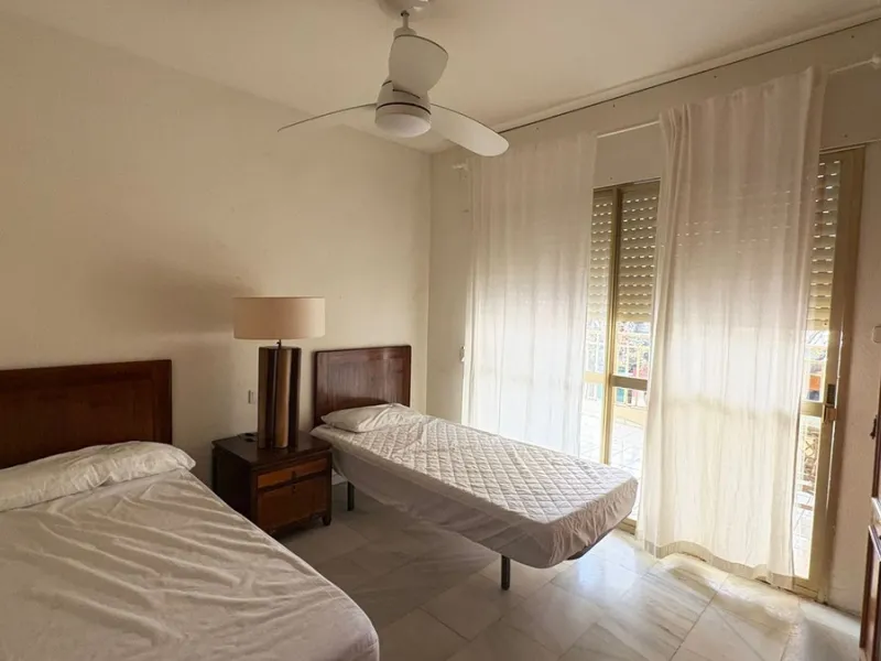 Situated in the heart of Marbella Centro, this unique first floor apartment offers a rare opportunity with its south orientation and an large private terrace that spans the entire building and exclusively yours to enjoy. Featuring 2 spacious bedrooms and 