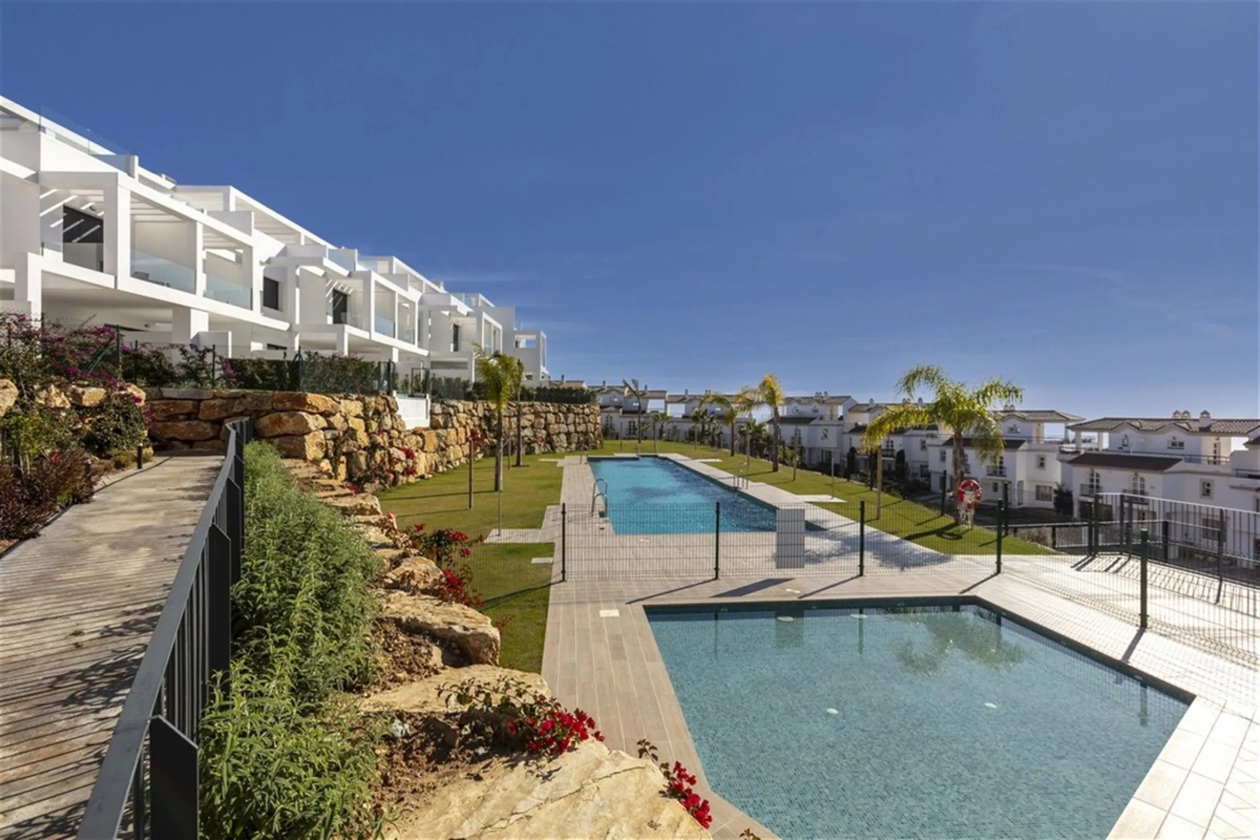 Contemporary and luxurious four level family home offering stunning panoramic views only 10 minutes to Sotogrande.