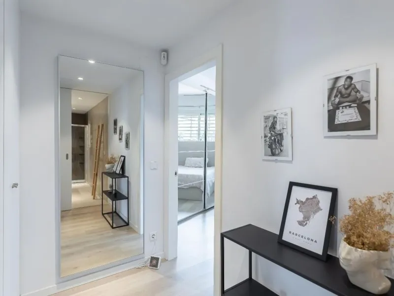 Moderno apartamento de 1 dormitorio con terraza y balcón en Poblenou, Barcelona